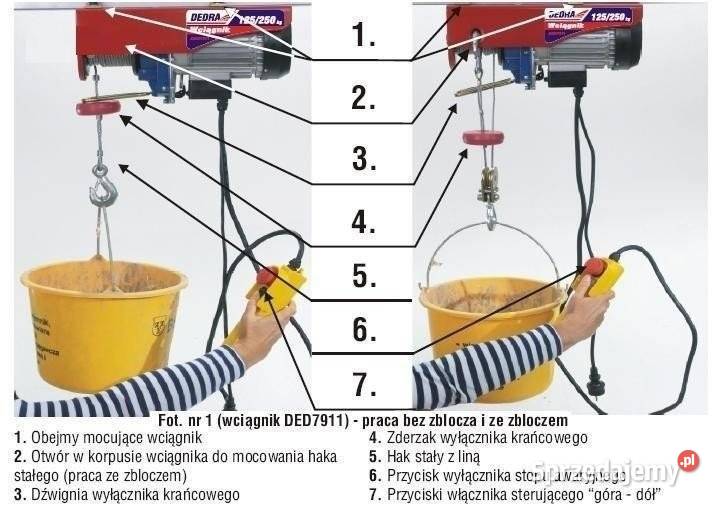 DEDRA DED7914 WCIĄGARKA WYCIĄGARKA LINOWA Opalenica