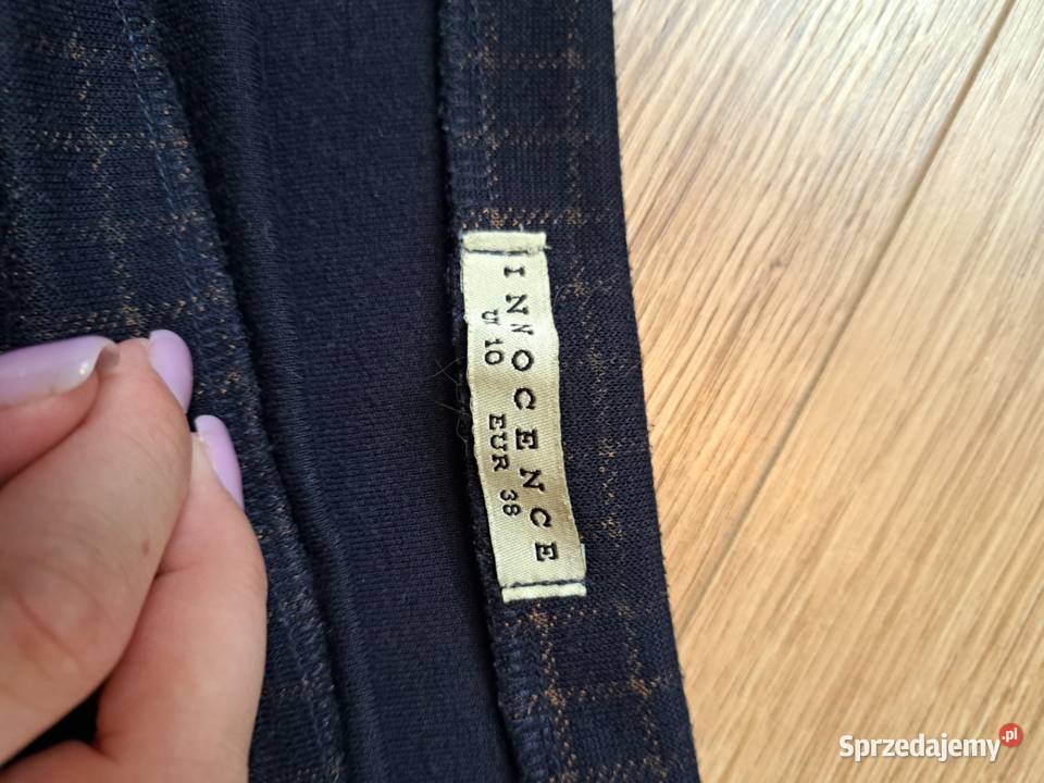 Granatowa spódnica w kratkę Innocence rozmiar 38 Spódnice i sukienki Trąbki Wielkie