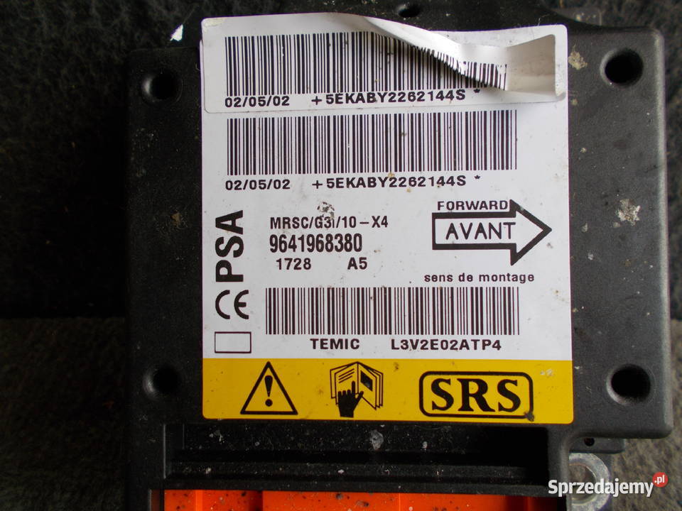 citroen c5 30 v6 02r komputer moduł SRS poduszek osobowe