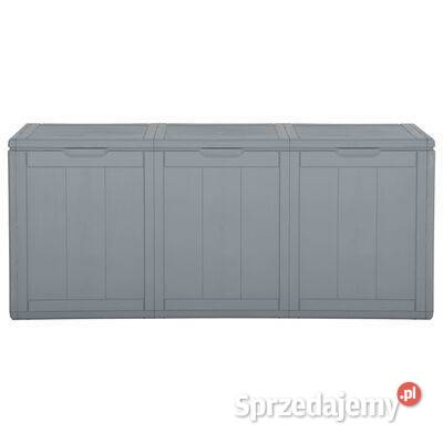 vidaXL Skrzynia ogrodowa 270 L szara rattan Warszawa sprzedam