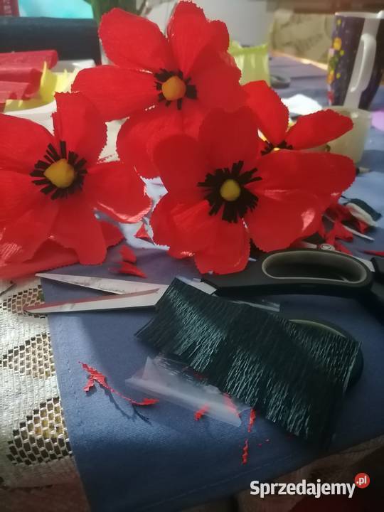 Kwiaty z krepiny mazowieckie Goworowo