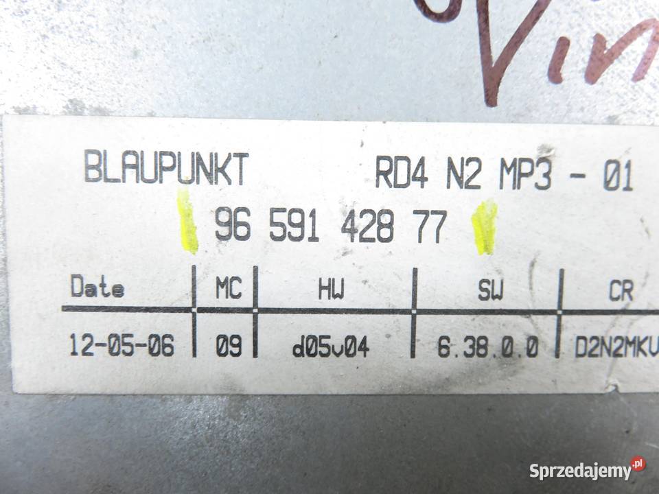 RADIO PEUGEOT 407 6D 7645113392 małopolskie