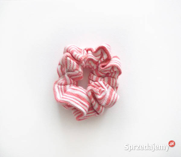 biało czerwona gumka do włosów scrunchie z Dla kobiet opolskie Opole