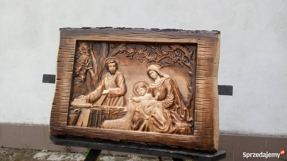 Swieta Rodzina Plaskorzezba Drewno
