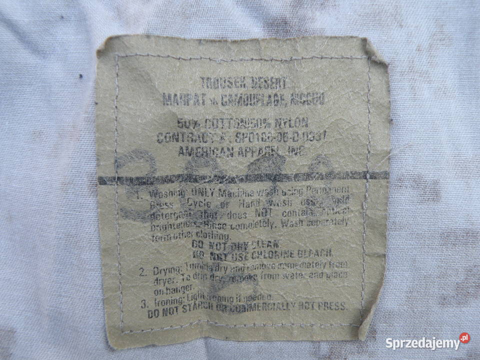 Spodnie MCCUU desert marpat USMC Small long Wrocław sprzedam