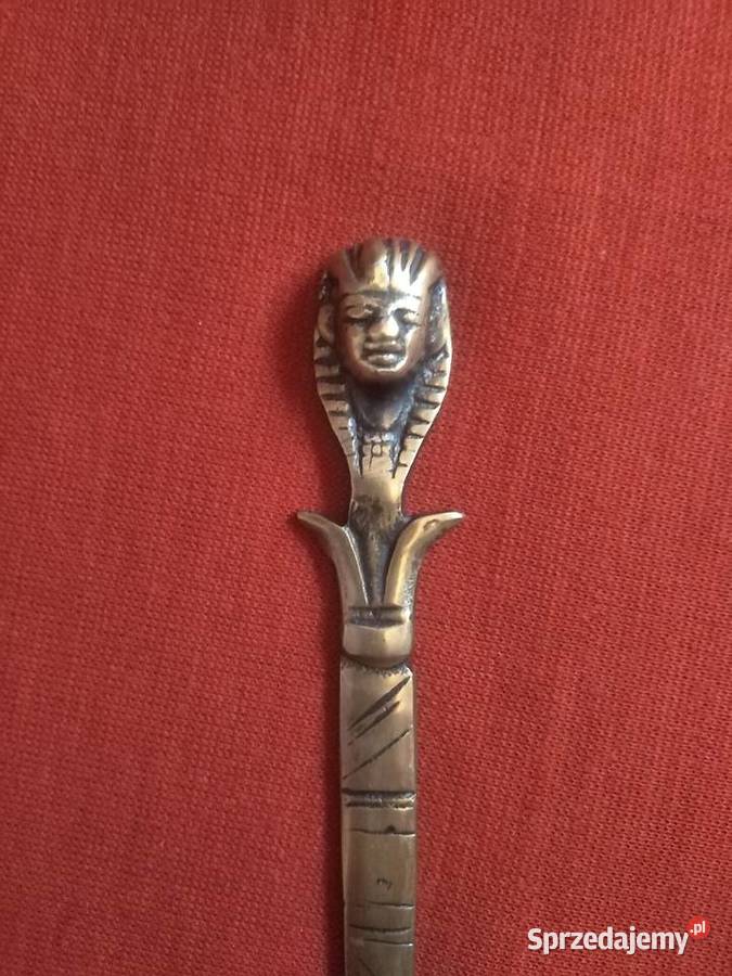 Faraon Przyrząd do Cięcia Papieru Kopert Mosiądz Wałbrzych