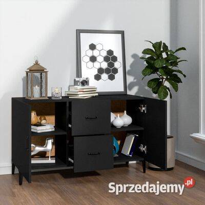 vidaXL Komoda czarna 100x36x60 materiał