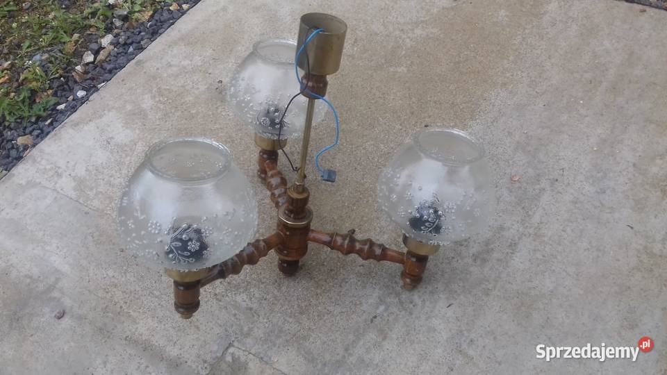 Retro lampa wiszaca z 1975 roku firmy Jilove dolnośląskie Lubań