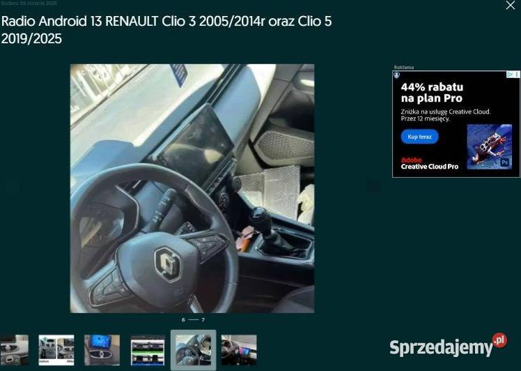 Radio Android 13 RENAULT Clio 3 20052014r Clio 5 Ożarowice sprzedam