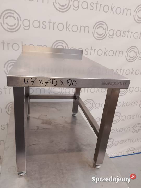 Stół ze stali nierdzewnej 47x70x50 z rantem Gastronomia Wrocław sprzedam
