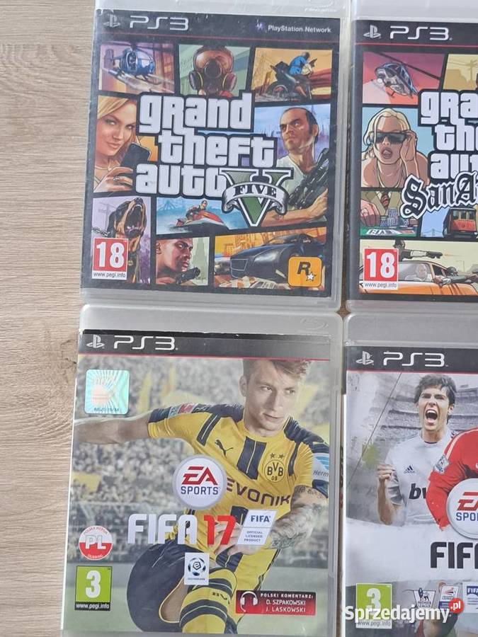 Gry na 3 GTA San Andreas GTA V Fifa 11 17 Gran Radom