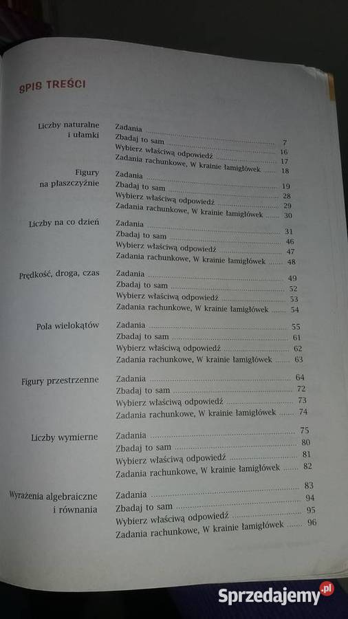 Matematyka 6 GWO zbiór zadań antykwariat Warszawa