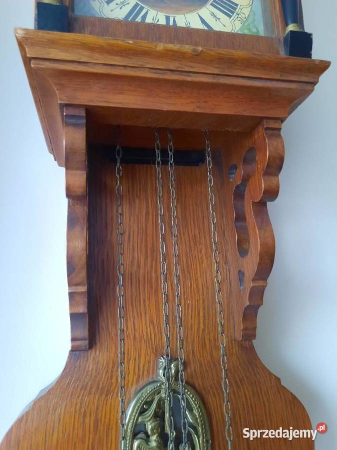 Stary zegar Wuba z fazami księżyca Antyki małopolskie Słomniki