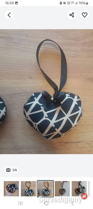 Nowa zawieszka Serduszko 12wstążka czarny Inowrocław