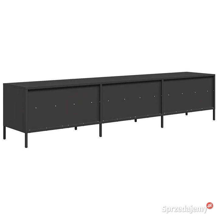 Szafka RTV czarna 202x39x435 stal walcowana na Warszawa