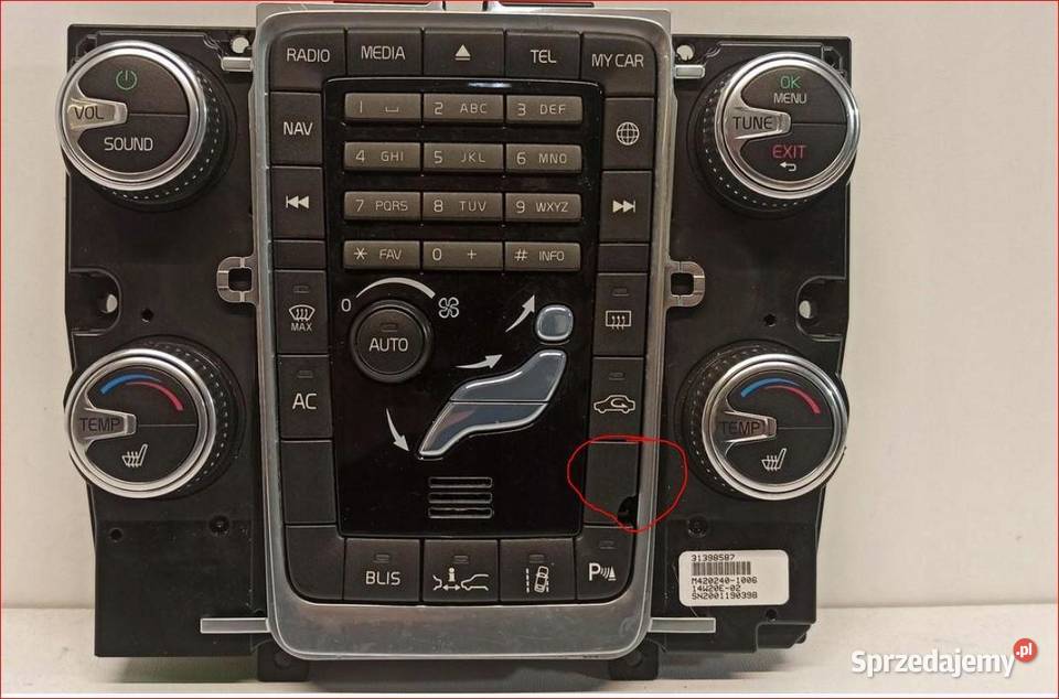 VOLVO V60 V70 PANEL KLIMATYZACJI 31398587 sprzedam