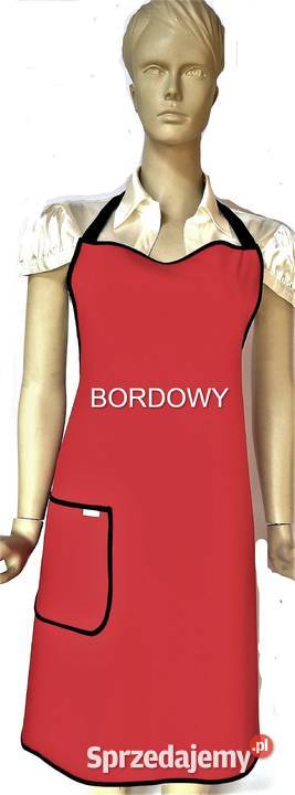 XXL Fartuch NIE ODBARWI SIĘ bordo zielony szary