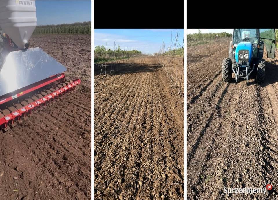 Uprawa broną aktywna pod sadzenie zasiew Kleczanów prace ogrodowe
