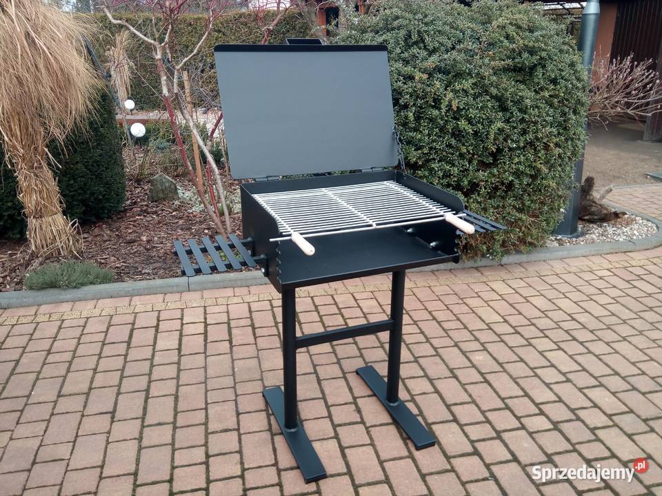 Solidny grill ogrodowy blacha 4 mm z pokrywą wielkopolskie Damasławek