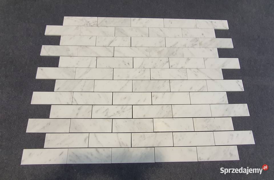 Mozaika Bianco Carrara Statuario Bricks Cegiełka dolnośląskie Bielawa