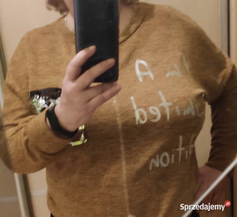 Bluzka włoska dzianina miodowy melanż długi Gdańsk