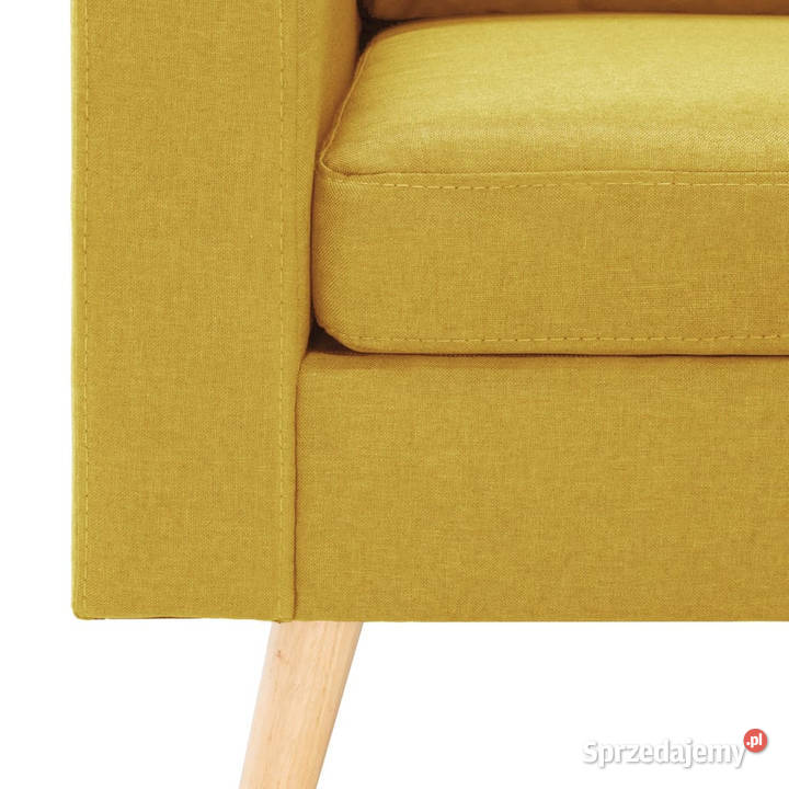 2osobowa sofa żółta tapicerowana tkaniną Dom i Ogród Warszawa