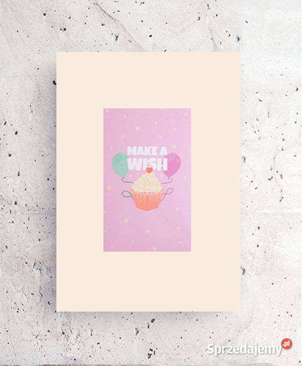 pastelowy plakat A4 ciasteczko obrazek do domu Bydgoszcz