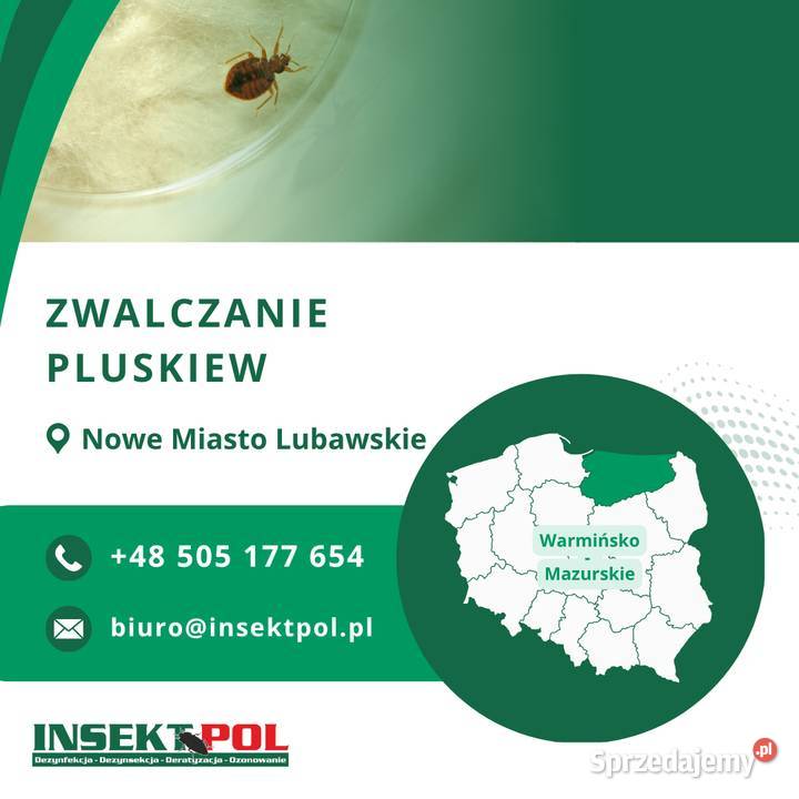 Zwalczanie pluskiew Nidzica Odpluskwianie warmińsko-mazurskie