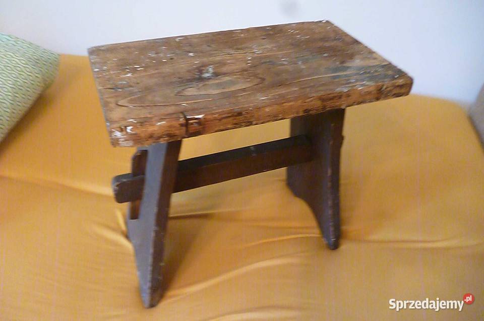 TABORET WIEJSKI DREWNIANY STARY Kraków sprzedam