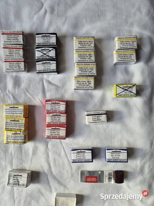 Farby akwarelowe Karmański nowe kostki 25 sztuk Brzesko