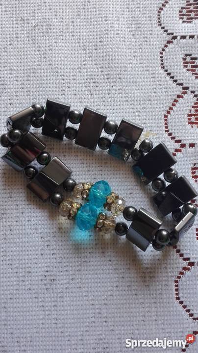 Szare korale kolczyki bransoletka Olkusz