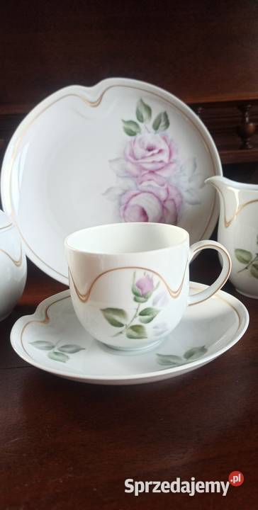 Serwis kawowy Kaiser Biała porcelana fantazyjny Gdańsk sprzedam