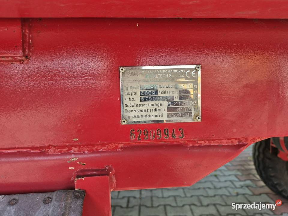 Przyczepa wywrotka Metaltech TYP 6298 Jordanów