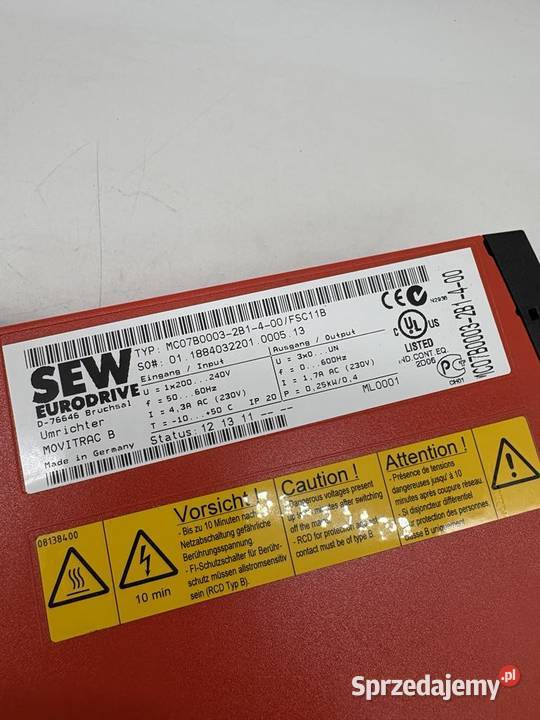 SEW Eurodrive MC07B0003 2B1 4 00 FSC11B 025kW Warszawa