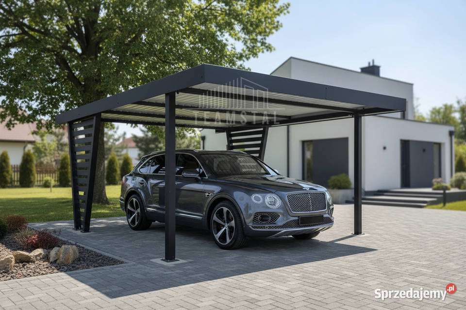 Carport V PREMIUM 48x5m Wypełnienie panelami blacha warmińsko-mazurskie Ełk