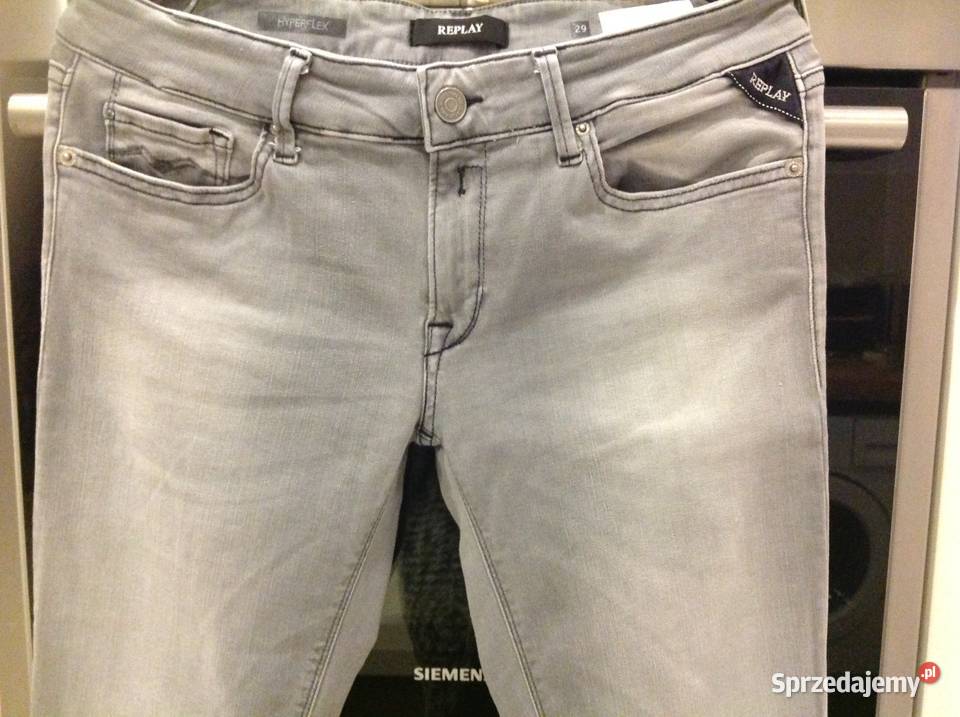 REPLAY Szare Spodnie Jeans Damskie r L W 29 L 34 Nowa Sól