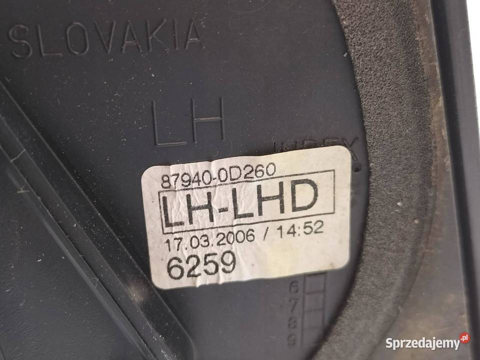 LUSTERKO LEWE 5PIN EU 879400D260 Toyota Yaris II