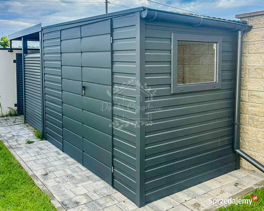 Schowek Domek Ogrodowy 35x2m Antracyt Rynny okno wielkopolskie Jastrowie