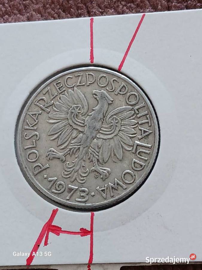 5 Złotych Rybak 1973 r Skrętka 2 wielkopolskie Konin