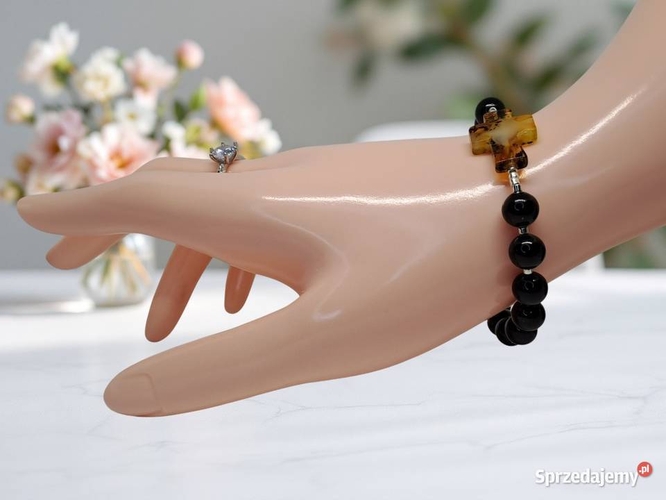 Bransoletka dziesiątka różańca z bursztynu Warszawa