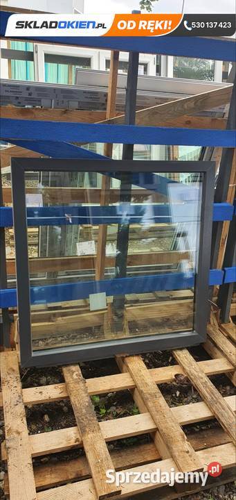 Okno PCV FIX 116x113 antracyt dostępne ręki opolskie Opole