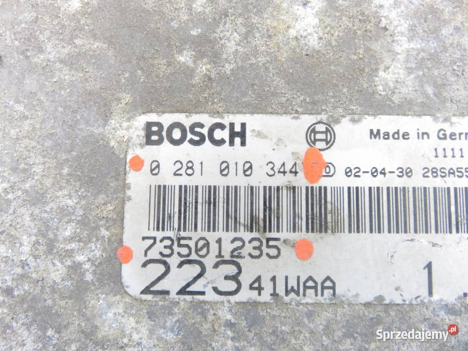 STEROWNIK FIAT DOBLO I MPV 19 JTD 0281010344 sprzedam