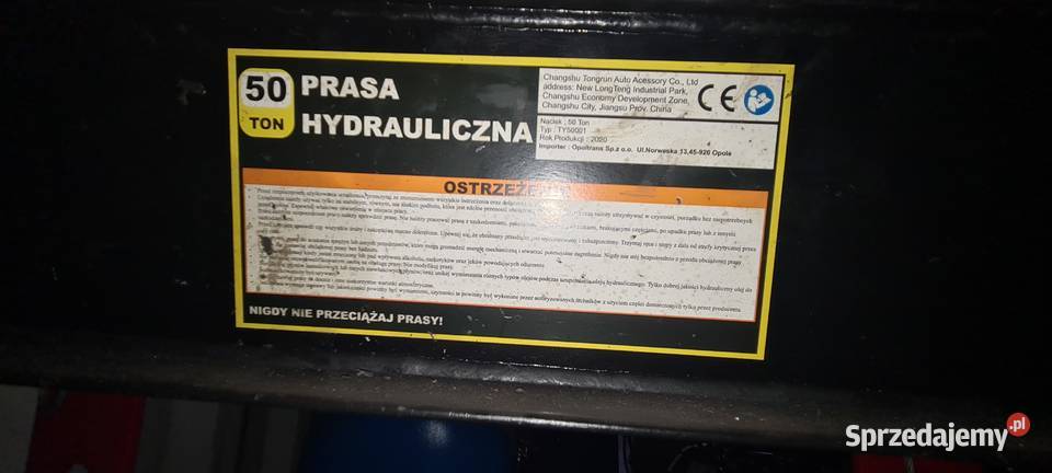 Prasa hydrauliczno pneumatyczna 50T lubelskie Nasutów