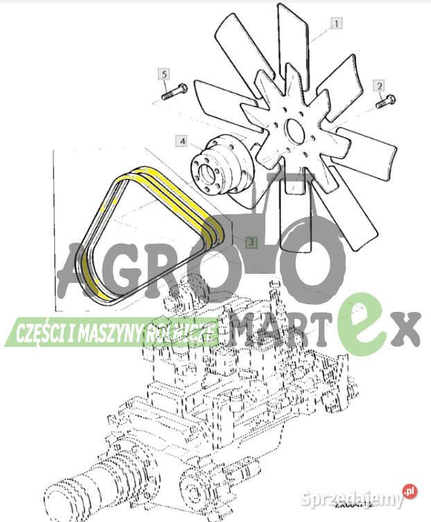 AZ46283 ZESTAW PASKÓW 2 JD orginal Wichrów