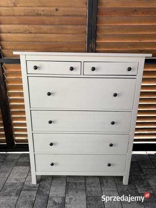 Komoda Hemnes 6 biała lite drewno Komody Góra Bałdrzychowska-Kolonia