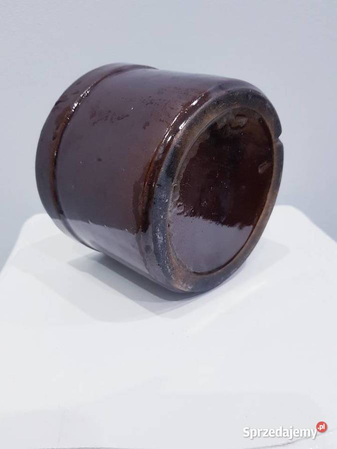 Stary kamionkowy garnek z prlu śląskie Dąbrowa Górnicza