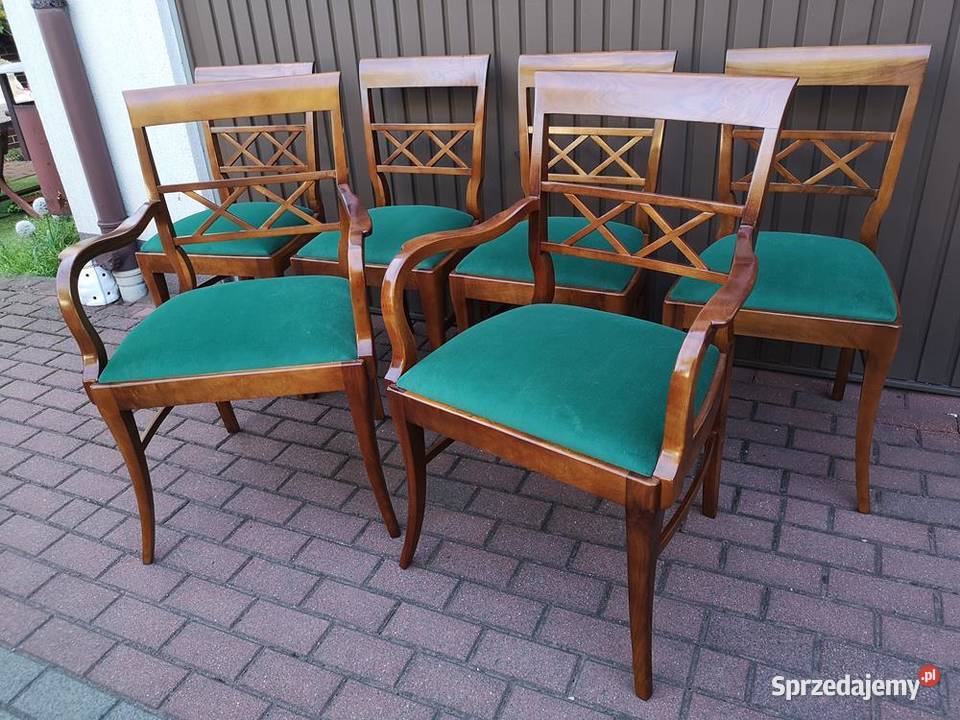 KrzesłaFotele 6 Komplet ARTDECO Biedermeier Swarzędz