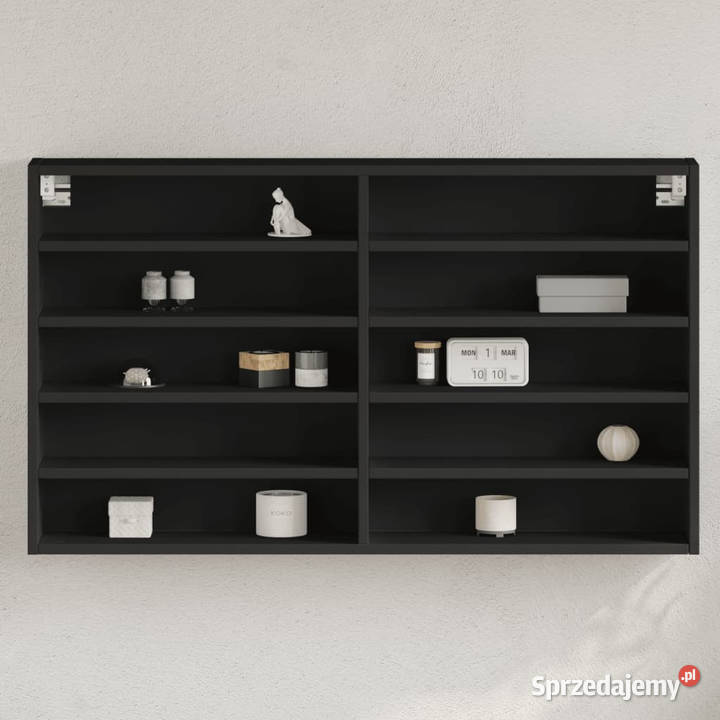 Witryna czarna 100x15x58 materiał drewnopochodny
