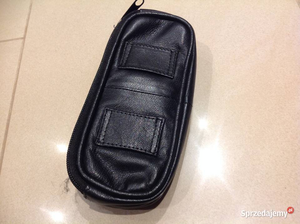 Nerka Czarna skórzana skóra naturalna Uniseks