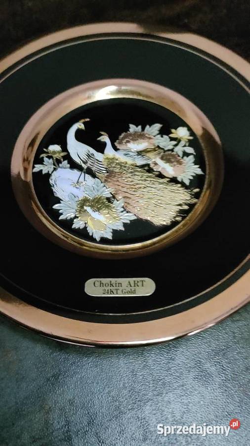 Talerzyk Chokin Art 24KT vintage Ceramika i szkło wielkopolskie Kalisz